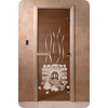 Дверь для сауны DoorWood (Дорвуд) 80x200 Основная серия Банька (бронза) правая