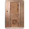 Дверь для сауны DoorWood (Дорвуд) 80x200 Основная серия Волшебный пар (бронза матовая) правая