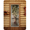 Дверь для сауны DoorWood (Дорвуд) 80x200 Престиж Фотопечать A011 правая