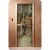 Дверь для сауны DoorWood (Дорвуд) 70x210 Фотопечать A071 правая, коробка ольха
