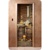 Дверь для сауны DoorWood (Дорвуд) 70x210 Фотопечать A073 левая, коробка ольха
