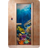 Дверь для сауны DoorWood (Дорвуд) 70x210 Фотопечать A085 правая, коробка ольха
