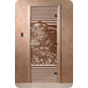 Дверь для сауны DoorWood (Дорвуд) 70x170 Основная серия Япония (бронза) правая