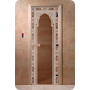 Дверь для сауны DoorWood (Дорвуд) 70x170 Основная серия Восточная арка (бронза) левая