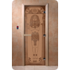 Дверь для сауны DoorWood (Дорвуд) 60x190 Основная серия Египет (бронза матовое) левая