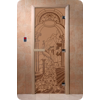 Дверь для сауны DoorWood (Дорвуд) 60x190 Основная серия Жар птица (бронза матовое) левая