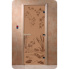 Дверь для сауны DoorWood (Дорвуд) 60x190 Основная серия Камышовый рай (бронза матовое) левая