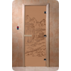 Дверь для сауны DoorWood (Дорвуд) 60x190 Основная серия Китай (бронза матовое) левая