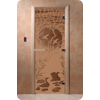 Дверь для сауны DoorWood (Дорвуд) 60x190 Основная серия Лебединое озеро (бронза матовое) левая