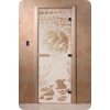 Дверь для сауны DoorWood (Дорвуд) 70x170 Основная серия Лебединое озеро (сатин) левая