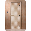 Дверь для сауны DoorWood (Дорвуд) 60x190 Основная серия Мираж (сатин) левая