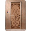 Дверь для сауны DoorWood (Дорвуд) 60x190 Основная серия Посейдон (бронза матовое) левая