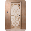 Дверь для сауны DoorWood (Дорвуд) 60x190 Основная серия Посейдон (сатин) левая