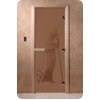 Дверь для сауны DoorWood (Дорвуд) 60x190 Основная серия Рим (бронза матовое) левая