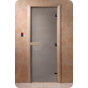 Дверь для сауны DoorWood (Дорвуд) 80x200 Основная серия Теплое утро 200x80 (сатин, листва) левая