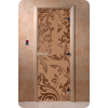 Дверь для сауны DoorWood (Дорвуд) 70x190 Основная серия Венеция (графит матовое) правая