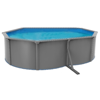 Морозоустойчивый бассейн PoolMagic Anthracite овальный 4.9x3.6x1.3 м (скиммер, шланги, подложка, тент)