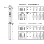  Погружной скважинный насос Pedrollo 4SR 6m 04 F - PD 