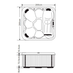    Kingston JCS - 58 B 200x200x91   6459 White,  P - 01 Coffe