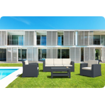  Стол Siesta Rattan Monaco Lounge, журнальный, цвет антрацит
