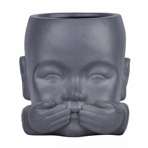 Кашпо (вазон) Idealist Face Planter серый (KID-FP-THREE-LG-24)