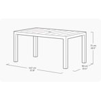   Keter Julie dining table (box) 