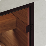  Дверь для турецкой бани DoorWood (Дорвуд) 80x200 АРТ Wood 47 бронза матовая, левая