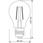    (LED) E27 Camelion 8-A60-FL/830 8